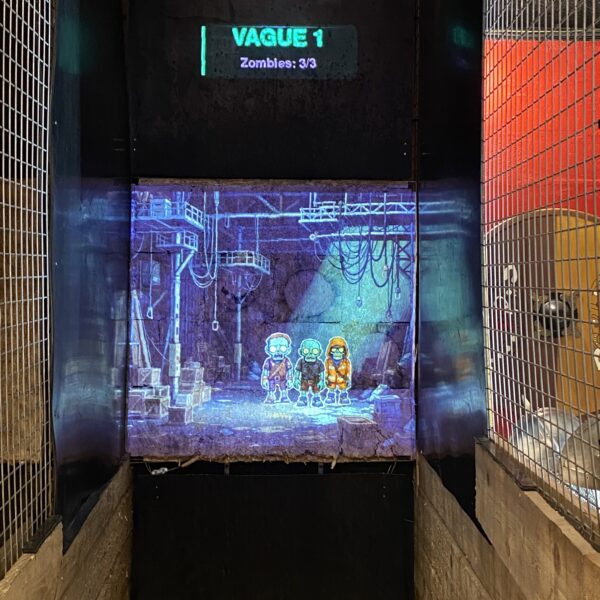 Le jeu de zombie au lancer de haches.